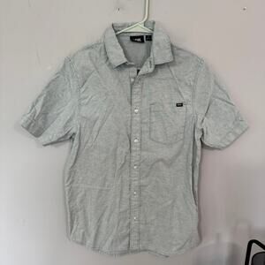 NWOT Vans Short Sleeve Button Down Shirt Men's Size Small Cotton Blend Blue